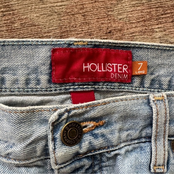 Hollister Blue Distressed Jean Shorts - Picture 3 of 3